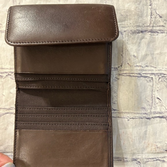 GENUINE LEATHER CHOCOLATE BROWN WALLET KISS LOCK COIN POCKET & BILL POCKET - Picture 4 of 7